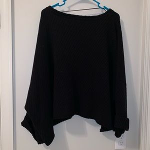 NWOT Free People Black Oversized Sweater